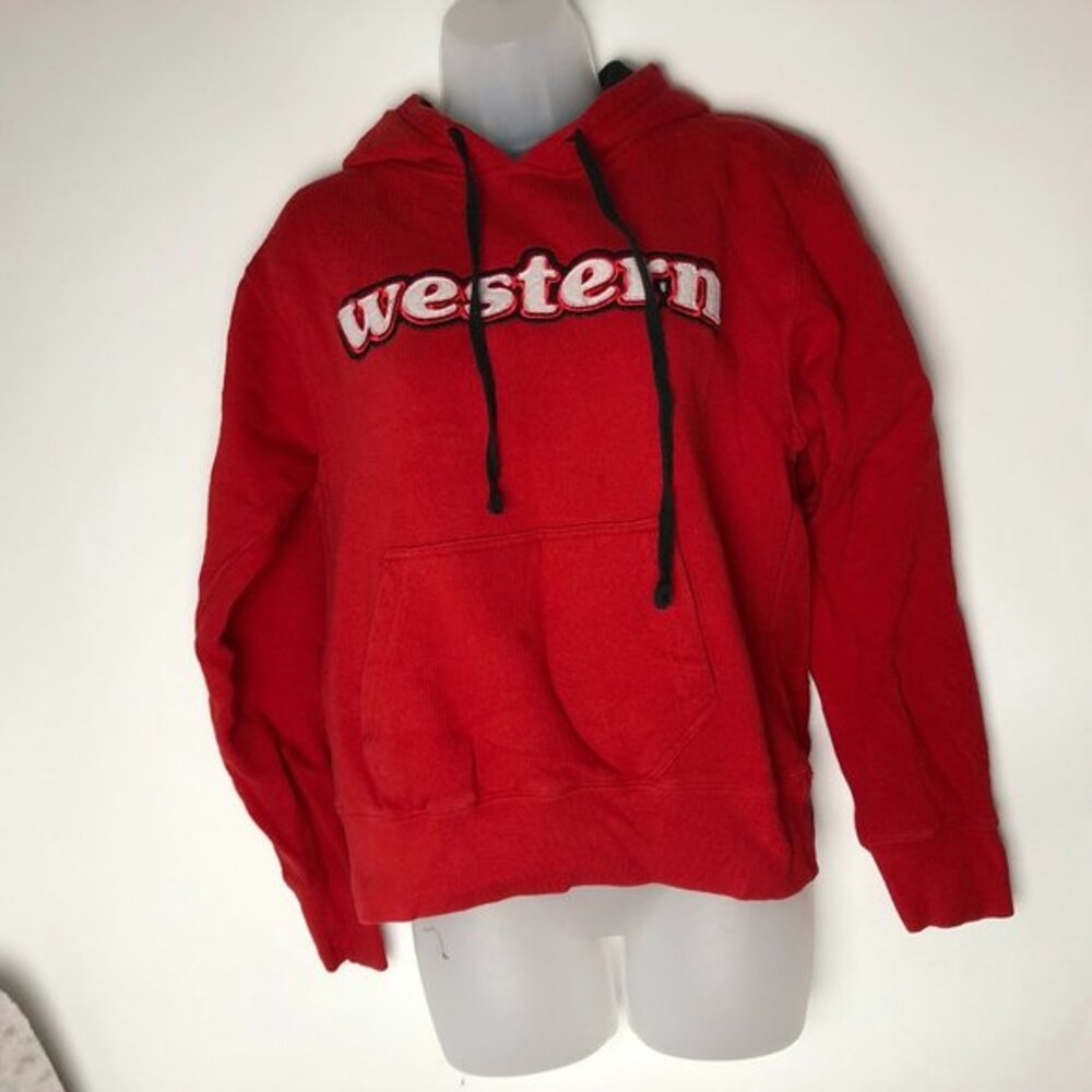 Cat Bird Seat Red "Western" Hoodie‎ women's Small